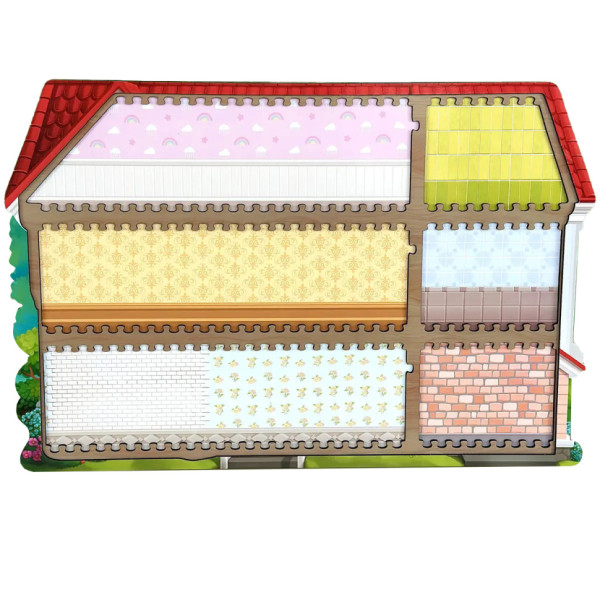 Дерев'яний пазл-вкладиш "Котячий літній будинок" (ПСД272) PSD272 (PSD272)