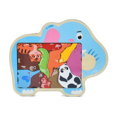 Дитячий дерев'яний пазл-вкладиш "Тваринки" MD 1500-4  (MD 1500-4)