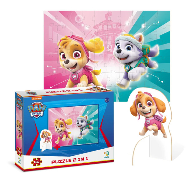 Детские Пазлы Paw Patrol "Подружки" DoDo 200166 60 элементов, с фигуркой(200166)