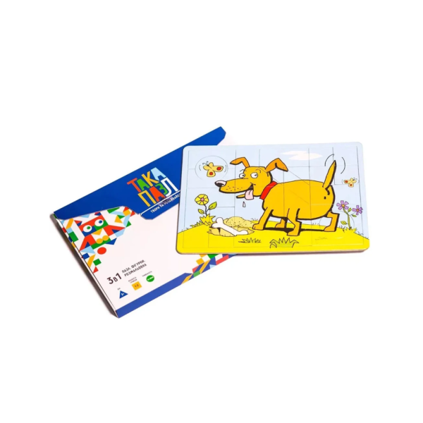 Дитячи Пазли 3 в 1  "Синя, песик" Така Мака 960193 20 елементів (960193)