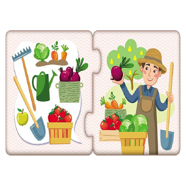 Детские пазлы-половинки "Профессии" 1214010 на укр. языке(1214010)