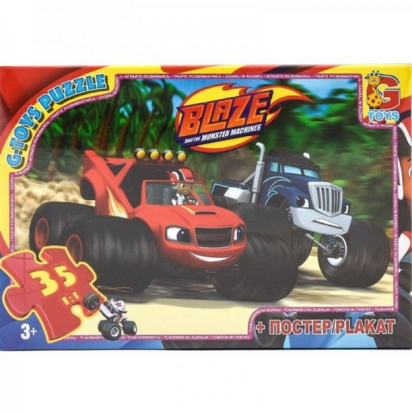 Дитячий пазл класичний "Blaze Блейз" ZE001 постер 35 елементів (ZE001)