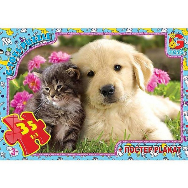 Дитячий пазл "Домашні улюбленці" AN122 постер 35 елементів (AN122)