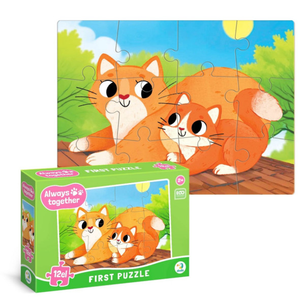 Пазл дитячий "Завжди разом Котики" 300632, 12 елементів (300632)