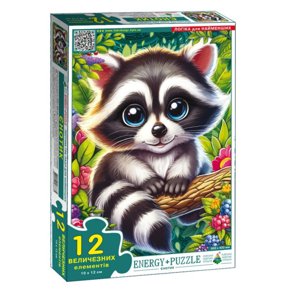 Дитячий пазл "Єнотик" Енергія Плюс 88335, 12 елементів (88335)