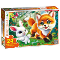 Дитячий пазл "Лисеня та Зайченя" Енергія Плюс 88342, 24 великих елемента (88342)