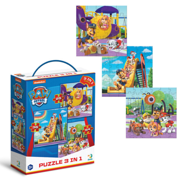 Дитячий пазл Ігровий майданчик Paw Patrol 200578, 3 в 1 (200578)