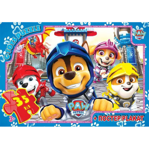 Дитячий пазл "Paw Patrol" PW08904 постер 35 елементів (PW08904)