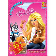 Дитячий пазл "Barbie" BA017 постер 35 елементів (BA017)