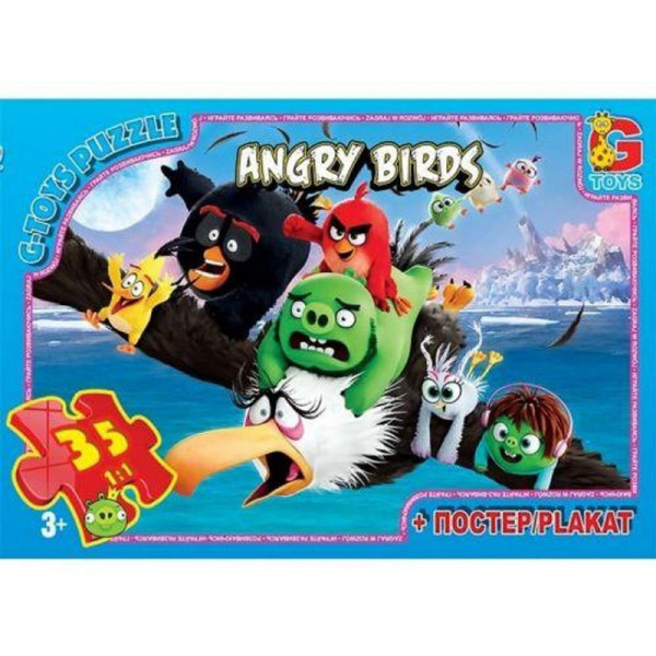 Дитячий пазл класичний "Angry Birds" B001031 постер 35 елементів (B001031)