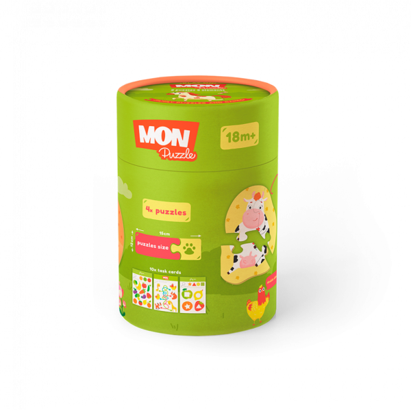 Дитячий розвиваючий пазл "Хто живе на фермі" Mon Puzzle 200107, 2 пазла по 2 елементи (200107D)