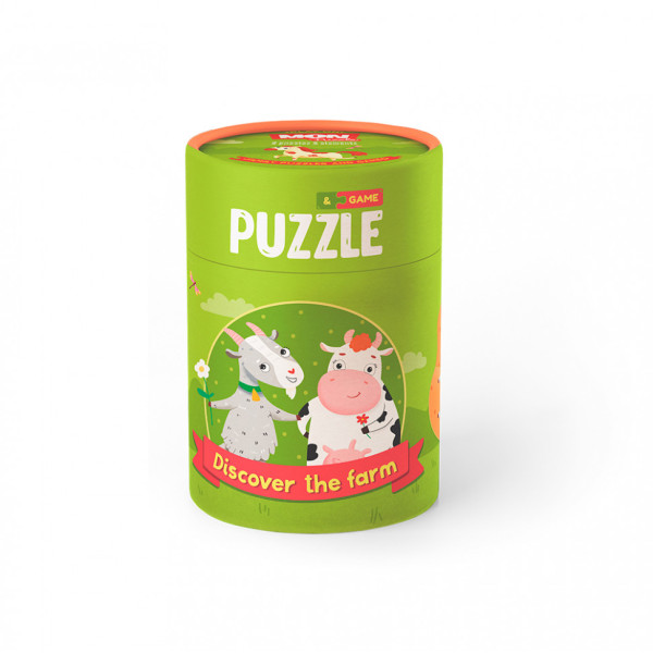 Дитячий розвиваючий пазл "Хто живе на фермі" Mon Puzzle 200107, 2 пазла по 2 елементи (200107D)