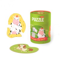 Дитячий розвиваючий пазл "Хто живе на фермі" Mon Puzzle 200107, 2 пазла по 2 елементи