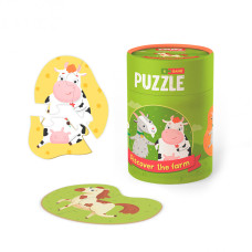 Дитячий розвиваючий пазл "Хто живе на фермі" Mon Puzzle 200107, 2 пазла по 2 елементи (200107D)