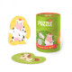 Дитячий розвиваючий пазл "Хто живе на фермі" Mon Puzzle 200107, 2 пазла по 2 елементи (200107D)