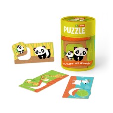 Развивающий пазл с игрой Mon Puzzle "Зоология для Малышей. Хвостатые Друзья" 200109, 12 двусторонних пазлов
