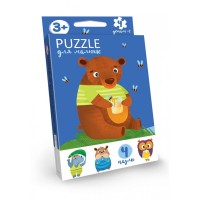 Детские развивающие пазлы для малышей PFK-01-02-03-04U, 8 деталей