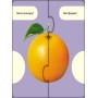 Розвиваючі пазли "Овочі та фрукти" 827004, 12 двосторонніх пазлів