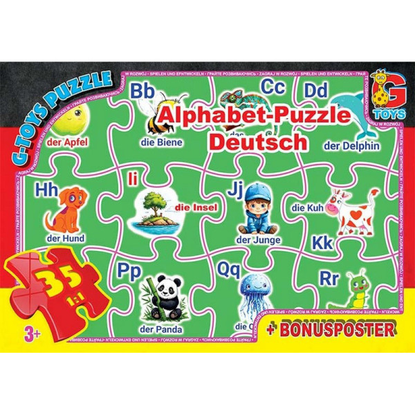 Детский пазл "Немецкая Азбука" ABC03 плакат 35 элементов(ABC03)