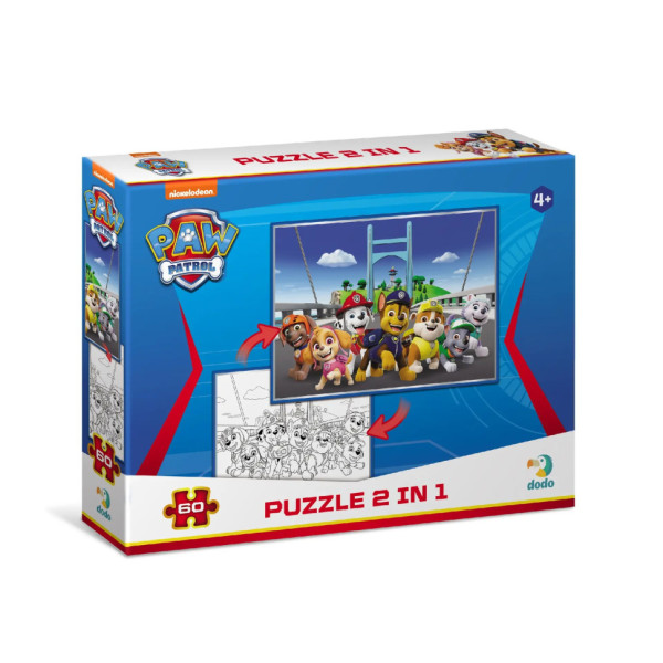 Детские Пазлы 2 в 1 Paw Patrol "Отчаянная команда" DoDo 200162 60 элементов(200162)