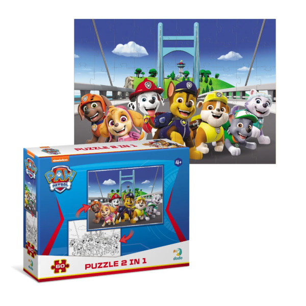 Детские Пазлы 2 в 1 Paw Patrol "Отчаянная команда" DoDo 200162 60 элементов(200162)