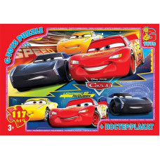 Детский пазл классический "Тачки" Z10198 плакат 117 элементов(Z10198)