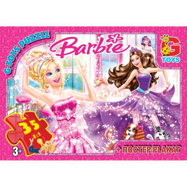 Детский пазл "Barbie" BA001 плакат 35 элементов(BA001)
