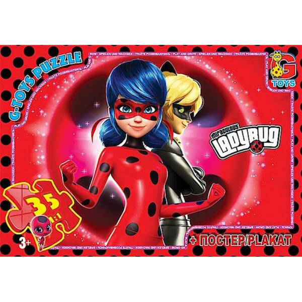 Дитячий пазл "Леді Баг" LB1021 постер 35 елементів (LB1021)