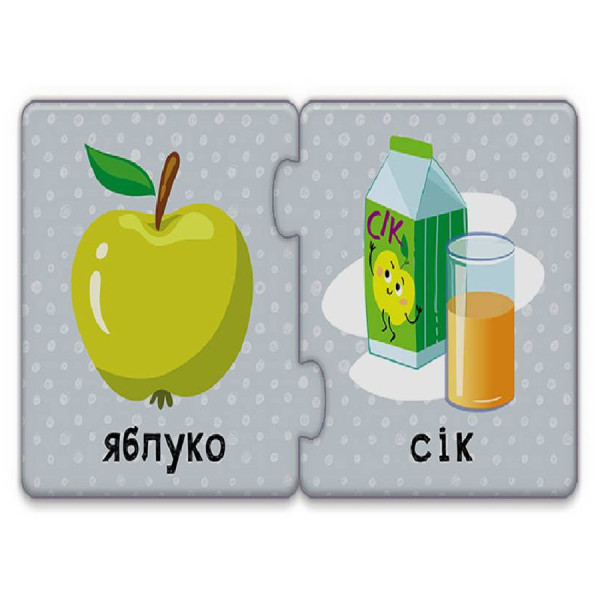 Детские пазлы-половинки "Что из чего" 1214001 на укр. языке(1214001)