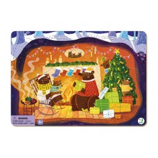 Детские пазлы с рамкой "Рождественская сказка медвежат" DoDo 300265