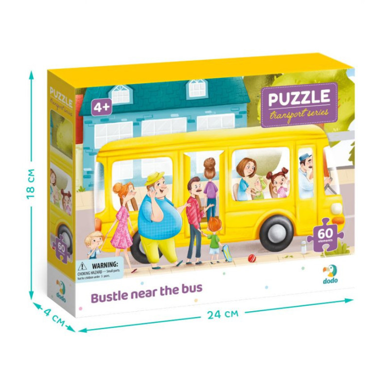 Пазли «Суєта біля автобуса» DoDo Toys 300551 60 ел.
