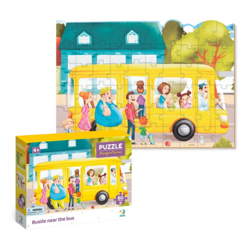 Пазли «Суєта біля автобуса» DoDo Toys 300551 60 ел.