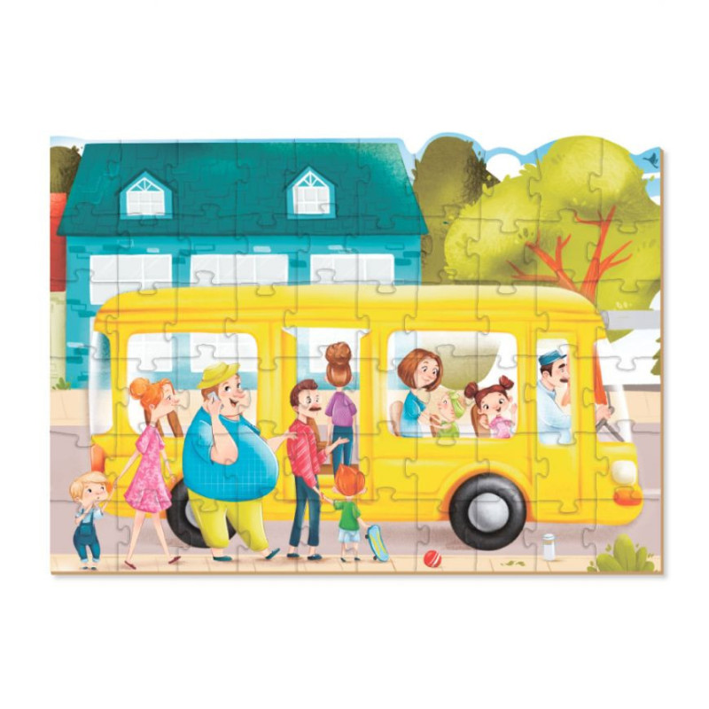 Пазли «Суєта біля автобуса» DoDo Toys 300551 60 ел.