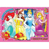 Дитячий пазл класичний "Принцеси Дісней" PD91 постер 70 елементів (PD91)