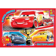 Детский пазл классический "Тачки" Z10196 плакат 70 элементов(Z10196)