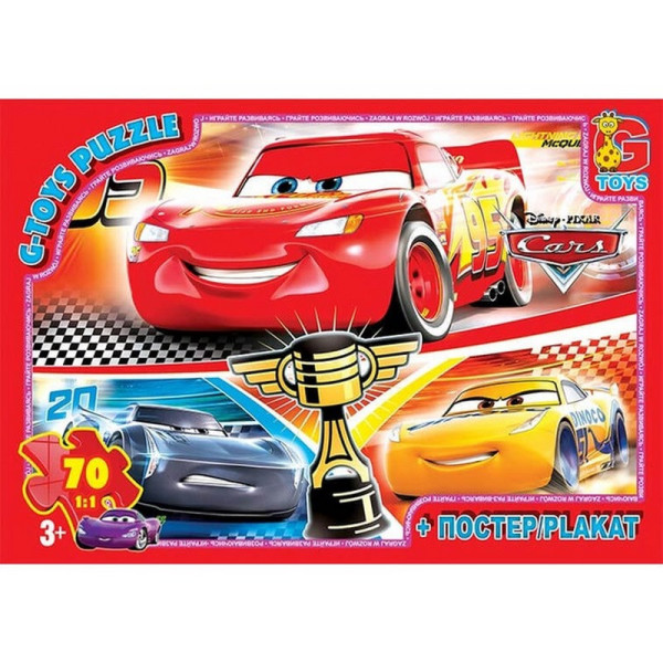 Детский пазл классический "Тачки" Z10196 плакат 70 элементов(Z10196)