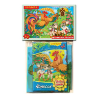 Детские пазлы "Колосок" 81220, 12 деталей с книгой(81220)