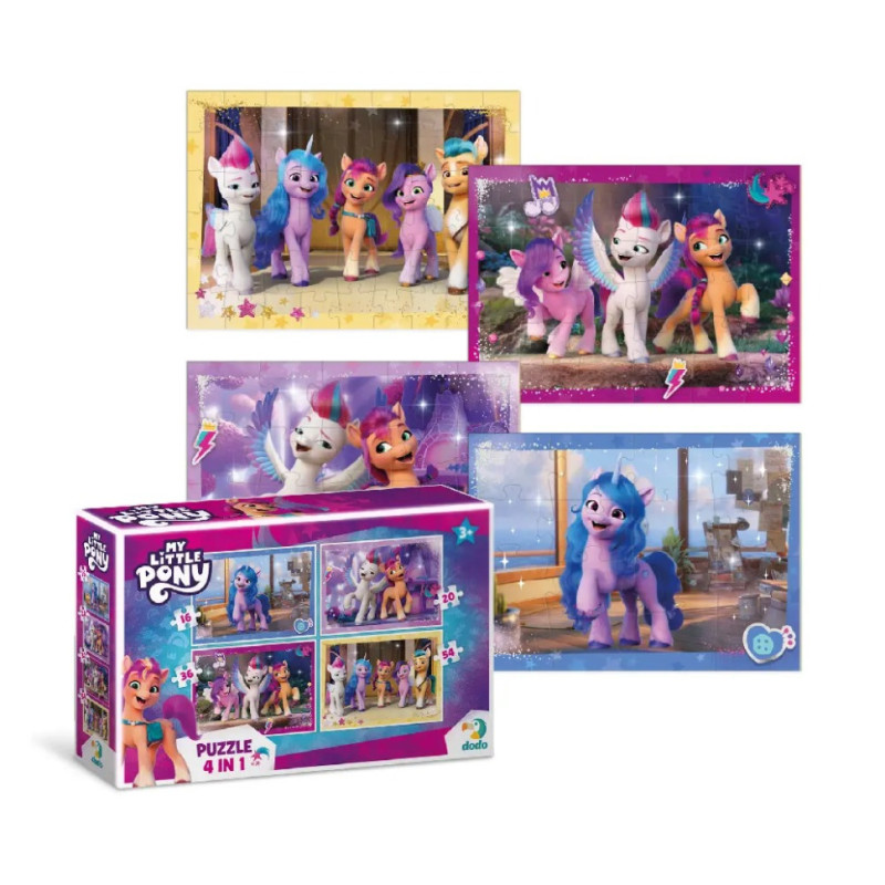 Дитячі Пазли 4 в 1 My Little Pony "Нове покоління" DoDo 200389