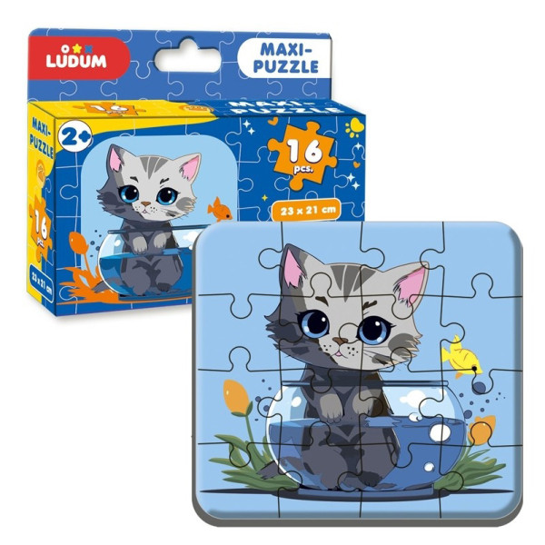 Дитячі пазл "Котик 1" Maxi-Puzzle ME5032-02, 16 елементів 23х21 см (ME5032-02)