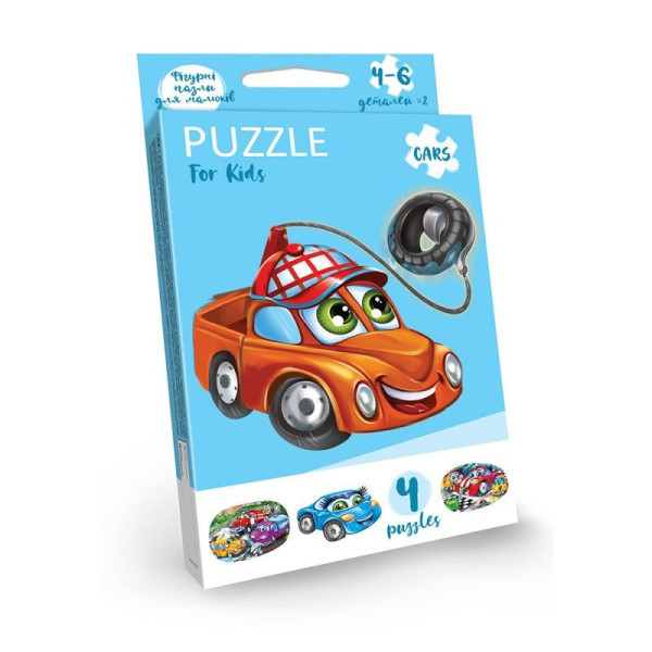 Детские развивающие пазлы "Puzzle For Kids" PFK-05-12, 2 картинки Машинка(PFK-08)
