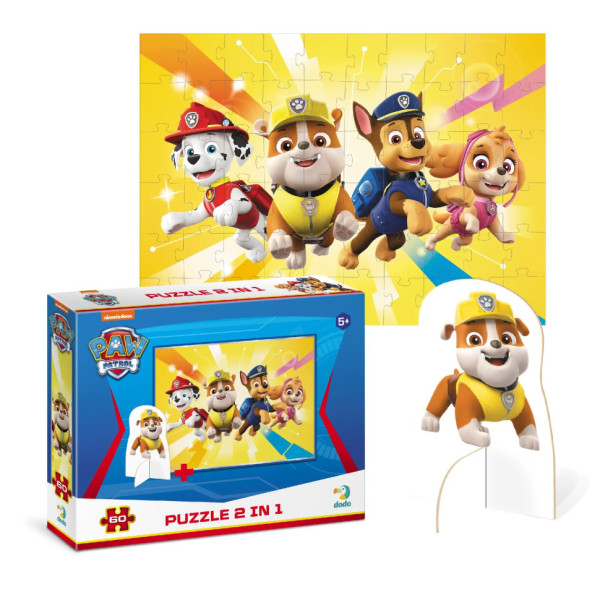 Детские Пазлы Paw Patrol "Отчаянная четверка" DoDo 200164 60 элементов, с фигуркой(200164)