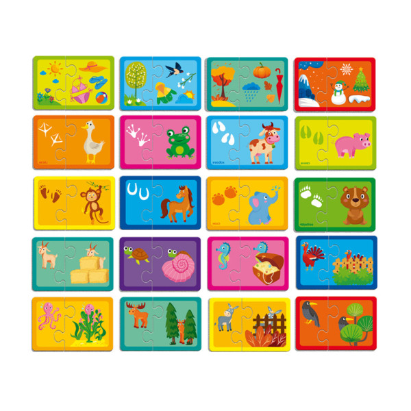 Пазлы "Найди пару. Времена года. Чьи следы? Кто спрятался" VT5003-04 Укр(VT5003-04)