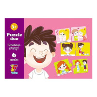 Пазли дитячі "Емоції" SD01, 12 елементів                                         (SD01GT)