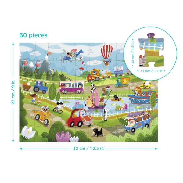 Дитячий Віммельпазл "Диво-транспорт" 300561, 60 елементів (300561)