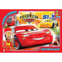 Дитячий пазл класичний "Тачки" Z10189 постер 70 елементів (Z10189)