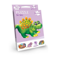 Детские развивающие пазлы "Puzzle For Kids" PFK-05-12, 2 картинки Динозаврик(PFK-05)