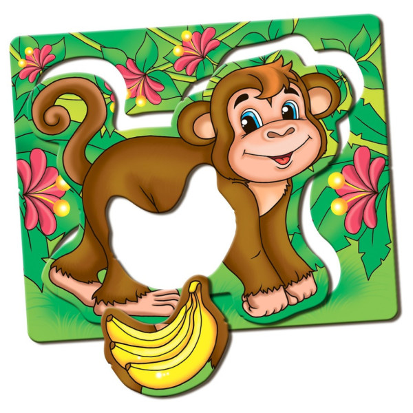 Детская настольная игра "Кто что ест?" 81138, 12 животных                                                                          (81138)