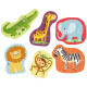 Дитячий пазл Дикі тварини DoDo 300153, 2-3-4 елемента