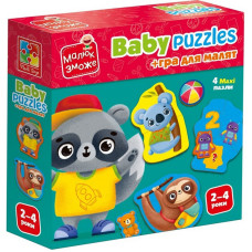 Дитячі розвивальні картонні пазли "Тварини. Іграшки" VT1722-27 з грою (VT1722-27)