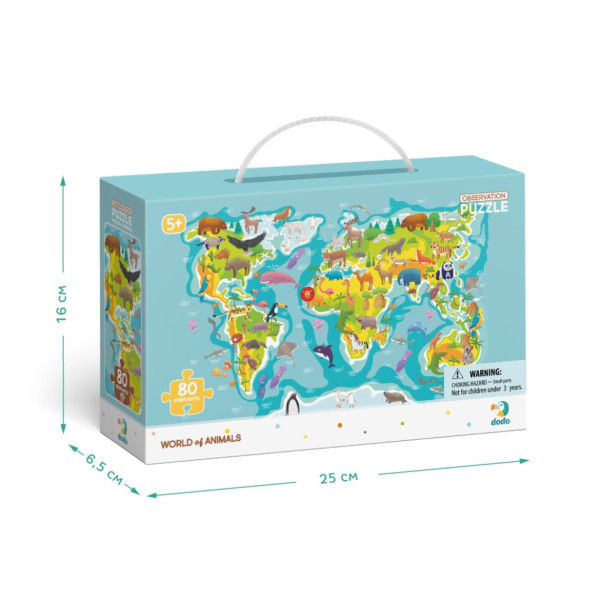 Дитячий пазл Світ тварин DoDo 300133, 80 елементів (300133)